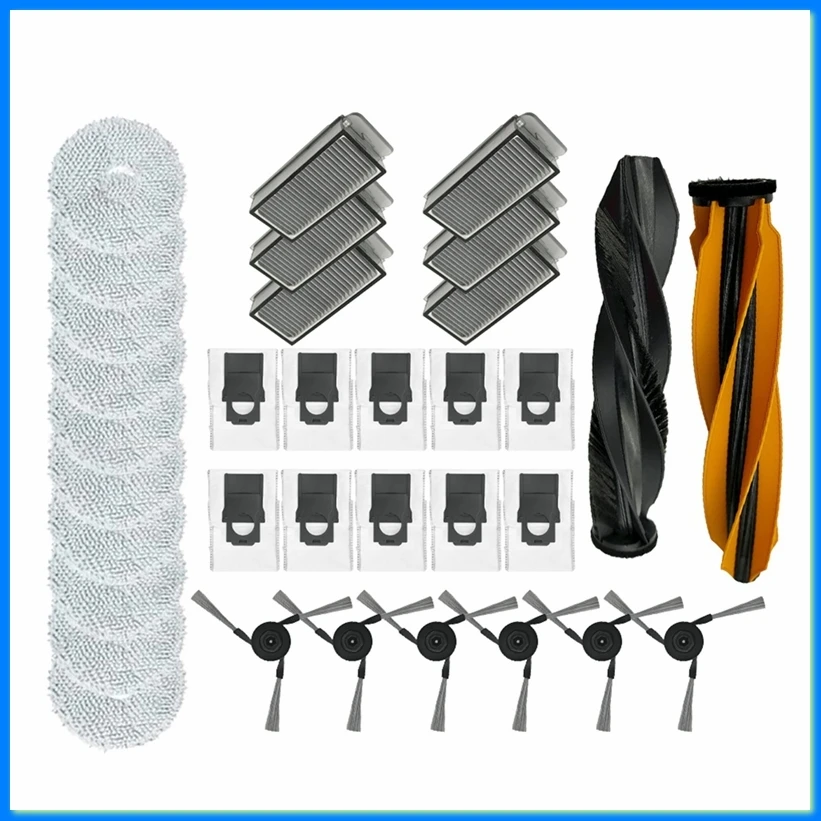 ●Compatible for X50 Ultra Replacement Main Side Brush HEPA Filter Mop Pads Dust Bags Spare Parts Accessories-ABFB