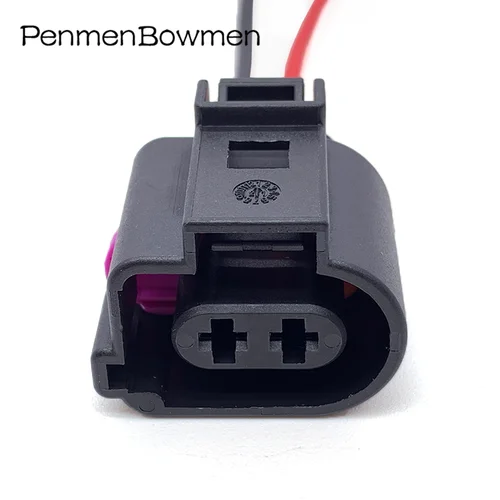 Imagen 1 del producto 1 Juego de 2 pines 3,5mm pinza de freno trasero de coche conector de Cable eléctrico de Motor enchufe de arnés de cables hembra impermeable 1J 0973722 A 1717692