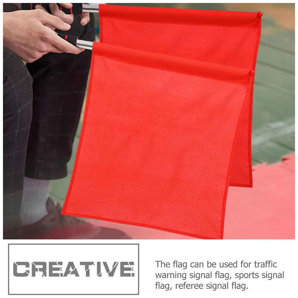 

3pcs Athletic Competition Flags Bright Colored Racing Conducting Flag For Referee Handheld Signal Waving Match Traffic Fan