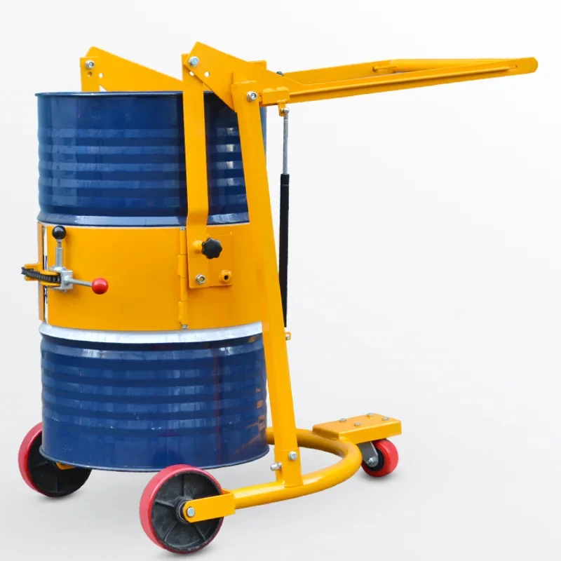 Multifunctional oil drum flip truck hand push hydraulic oil pour truck manual lift oil handling