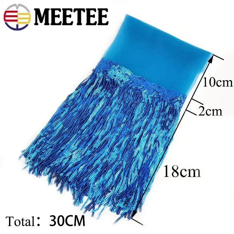 5/10yards meetee 20cm sequins Bojt Cafrang trims csipkével Pántlika esküvői Avatás ruhát Ablakszövet DIY handmade Megvarr ruhák accessor