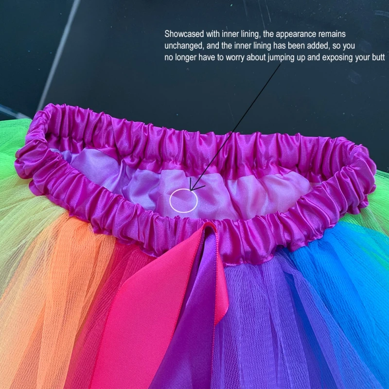 Bambini Mini gonne di Tulle Party Dance Tutu gonna neonata gonne principessa Bowknot Pettiskirt arcobaleno ragazze abbigliamento per bambini