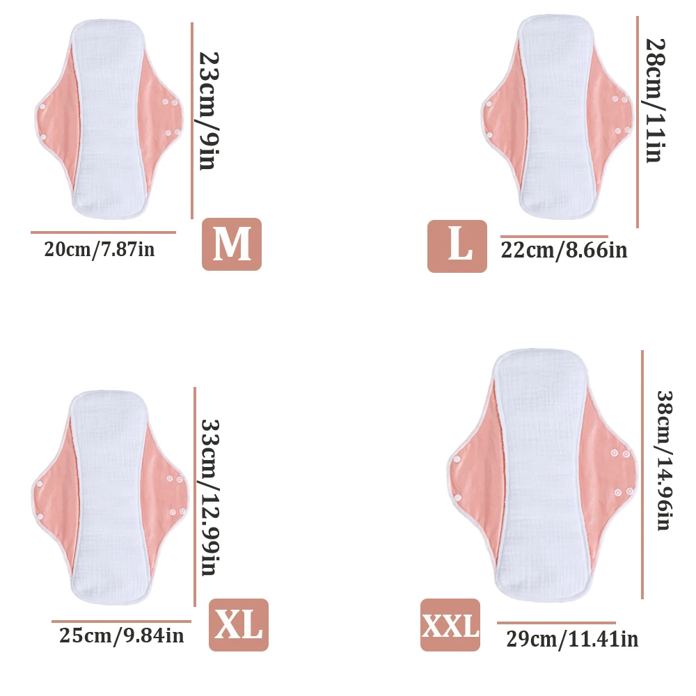 1pc absorventes higiênicos laváveis para mulheres, forros de roupa interior reutilizáveis para período menstrual, absorventes de 3 camadas