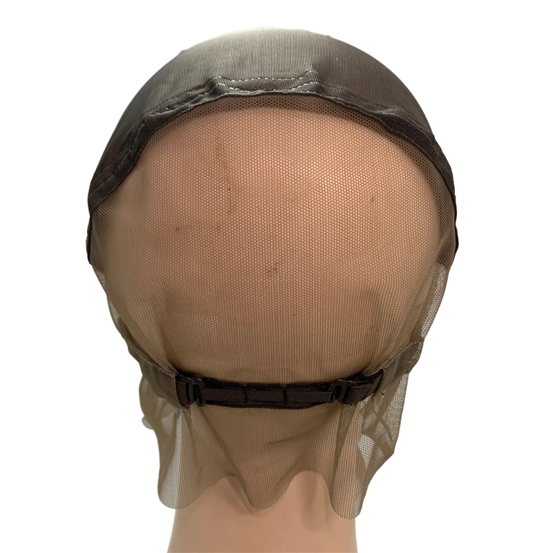 Cuffia per parrucca piena in pizzo per realizzare parrucche con cinghie regolabili Base per parrucca con cappuccio per tessitura in pizzo trasparente per ventilazione o annodare