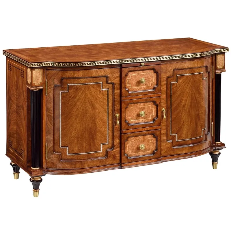 Alexander British Entrance Cabinet Peach Heart Solid Wood Chest of Drawers Elegant Home Physical Store in Stock