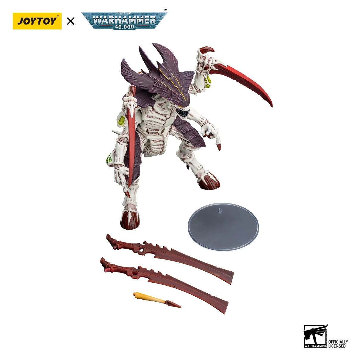 JOYTOY Warhammer mainan tokoh aksi 40k 1/18, prajurit Anime 14.3cm tyrids Hive Fleet Leviathan Tyranid dengan mainan Model bonesword