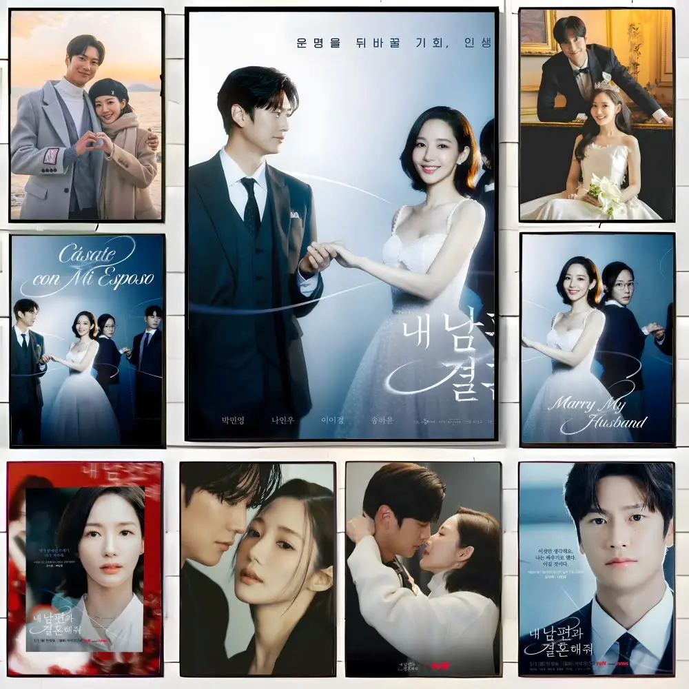 Hot Revenge Romantic Korean TV M-Marry My Husband Poster Wall Art Print Poster Decorative Mural Home Decor Gift Unframed