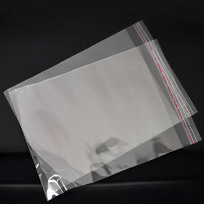 100Pcs 6x9cm Clear Self Adhesive Poly Bags OPP Cellophane Plastic Bags