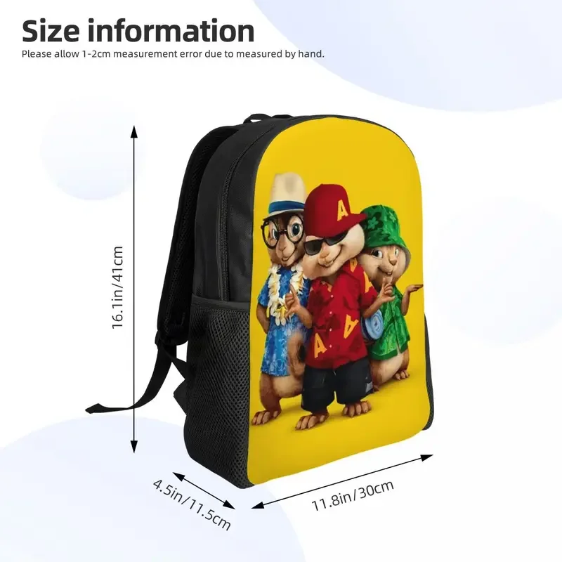 Alvin Seville-mochila de dibujos animados personalizada para hombre y mujer, morral básico para la escuela y la universidad, morrales