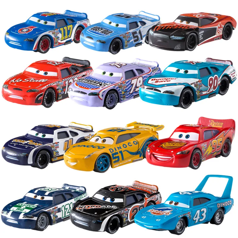 Disney Pixar Cars Toys 8cm Lightning McQueen Jackson Storm Mack Uncle Truck 1:55 Diecast Model Car Toy Children Birthday Gift