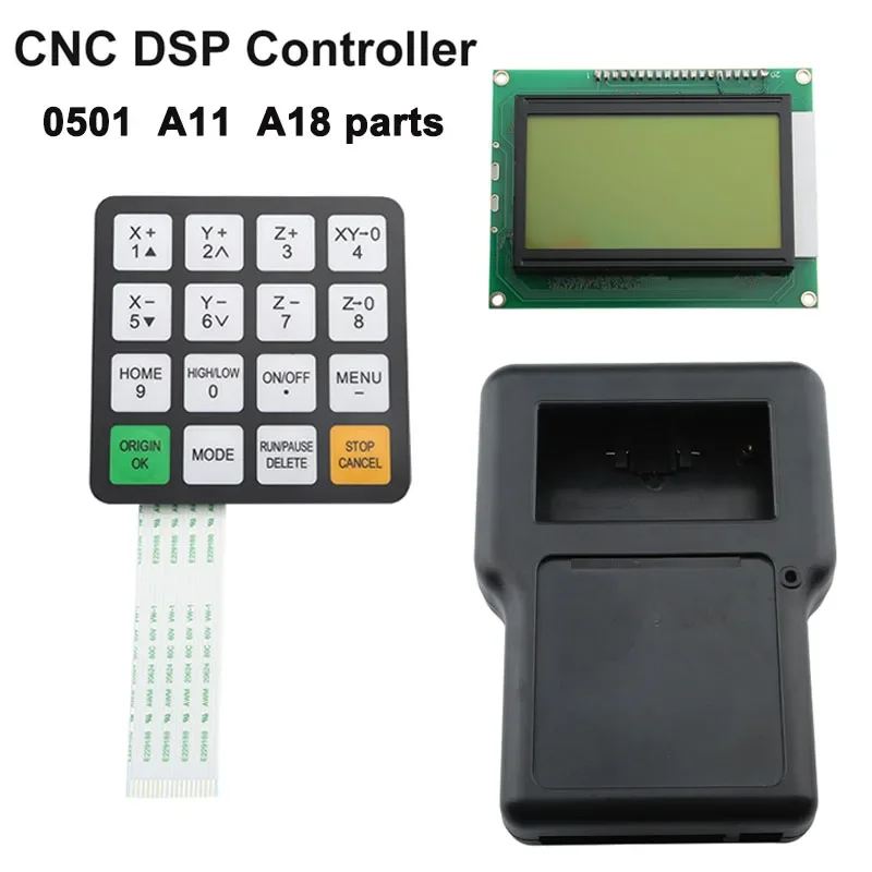 Richauto DSP 핸들 필름 단추 쉘 및 디스플레이, CNC 목공 조각 컨트롤러 부품, 0501 A11 A18