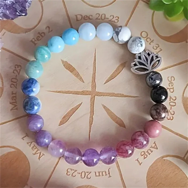 1 unidad/pulsera elástica con cuentas para alivio de la ansiedad, pulsera espiritual curativa para paz, tranquilidad, autoporte, joyería tranquila