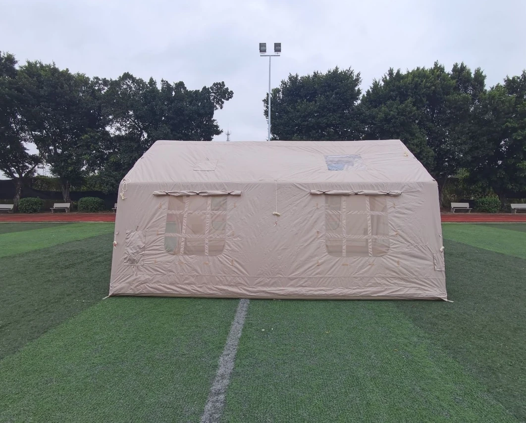 Large Size Outdoor Shelter Quick-open Inflatable Tents Wind and Rain Resistant Canopies Hiking Oxford Cloth Fabric Flysheet