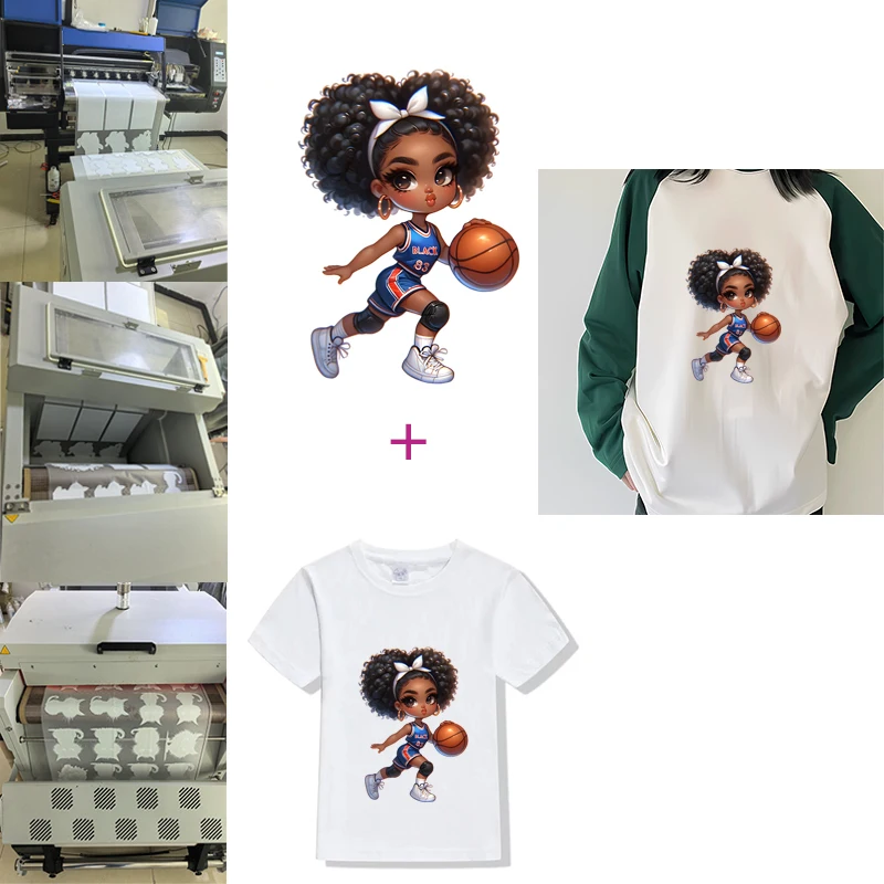 10cm table tennis, boxing taekwondo Dancing on Ice arts moves decal DTF heat transfer printing girl T-shirt ironing on patches