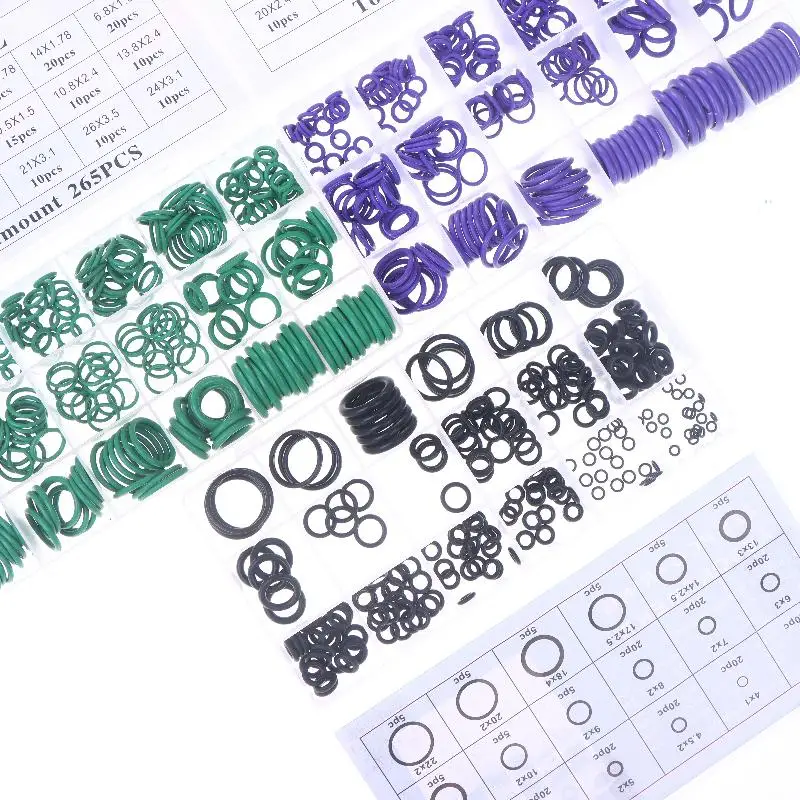225/265 個 3 色シール弾性バンドゴム O リングセットガスケットシールニトリルゴムバンド高圧 O リング修理キット