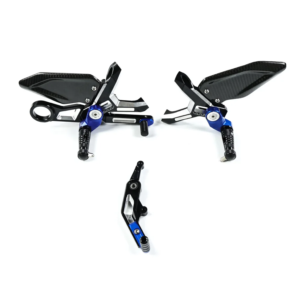 

Motorcycle Adjustable Foot Pegs Rearsets CNC Aluminum & Carbon Fiber Heel Guards For BMW S1000RR 2019-2024 M1000RR 2021-2024