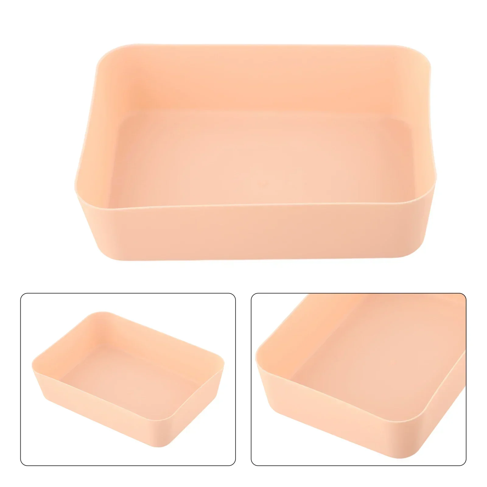 Large Capacity Storage Storage Box Drawer Kitchen Partition Tableware For Dressing Table Drawer Light Blue Pink