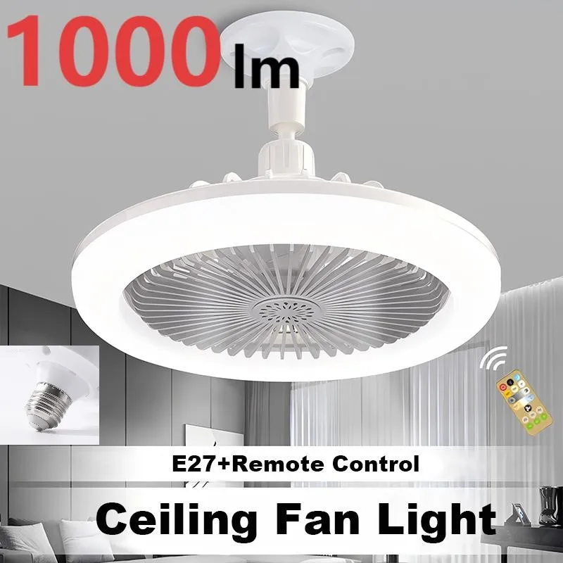 

1000LM E27 Вентилятор Потолочный Светильник Лампы Для Спальни 3-скоростной Потолочный Вентилятор Скорость Вентилятора Умный Офис Супермаркет Уплотнительный Вентилятор Светодиодное Освещение