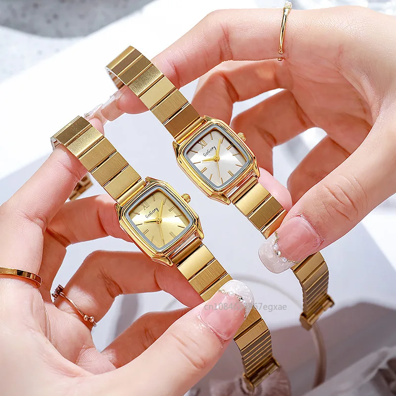Новинка 2024, женские часы, роскошные Брендовые женские деловые часы из нержавеющей стали, женские студенческие Модные кварцевые наручные часы
