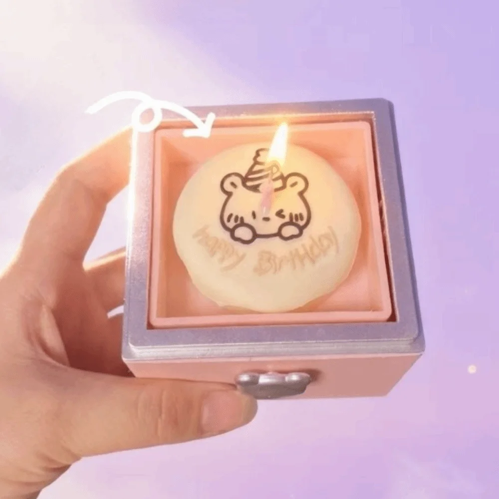 

Valentine Bear Flip Ring Box Storage Box Girlfriend Gift Mini Cake Gift Boxes Jewelry Ring Display Birthday Gift Packaging Box