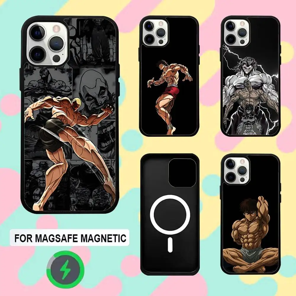 

B-Baki Anime H-Hanma Phone Case For iPhone 16e,16,15,14,13,12,11,Plus,Pro,Max,Mini Magsafe Magnetic Wireless Charging