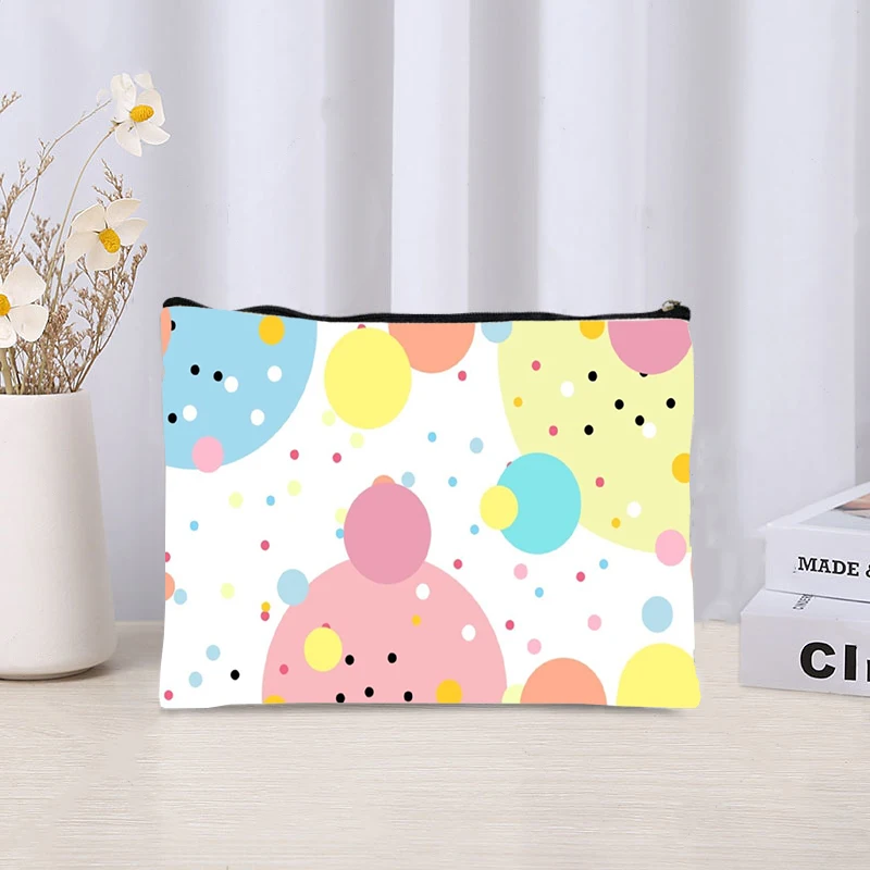 Polka Dot Patroon Make-Up Case Kawaii Reis Cosmetische Tas Mooi Meisje Geschenken Toilet Make-Up Zakje Draagbare Stijlvolle Reisorganisator