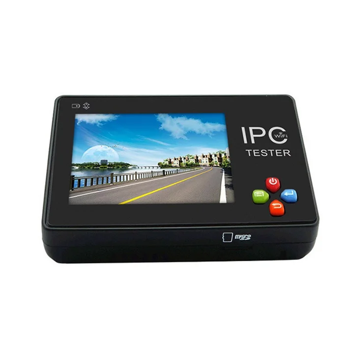 Pulso portátil 3,5" probador de cámara CCTV analógica de red IP LCD táctil integrado en control WIFI/PTZ