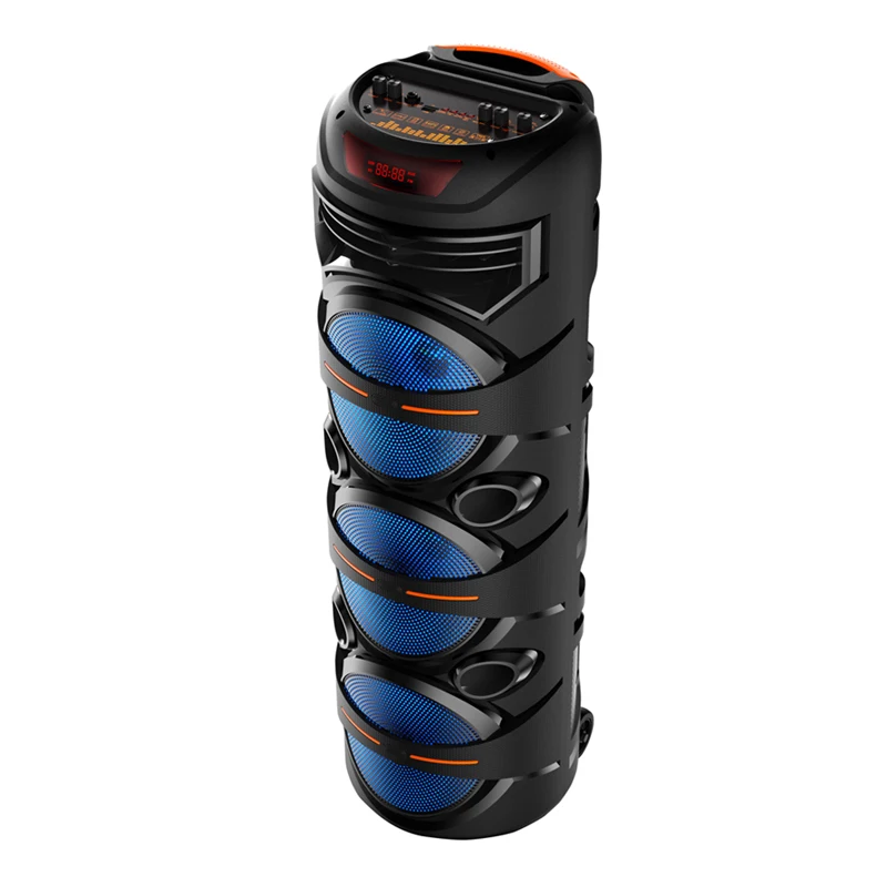 

2025 hot sale ZQS8301 ZQS8302 High Power Three 8 Inch 40W Wireless LED Light Party DJ Stage Mic Multimedia Karaoke Subwoofer Woo