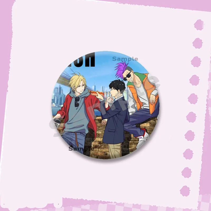BL Anime Mahwah Banana Fish Badges Cartoon Role Playing Brooches Ash Lynx Eiji Okumura Lapel Pins Backpack Jacket Jewelry Gifts view 4