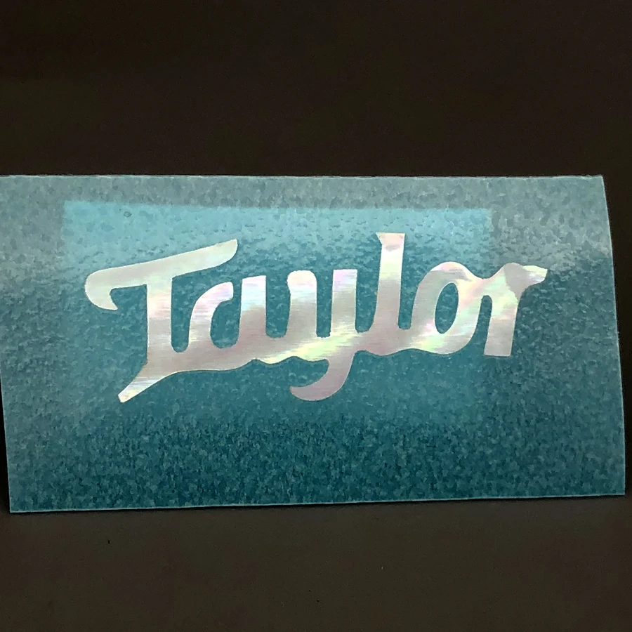 0.1 mm thick Tylr Guitar Self adhesive Headstock Decal Sticker White Mother of Pearl Guitar Peghead Logo