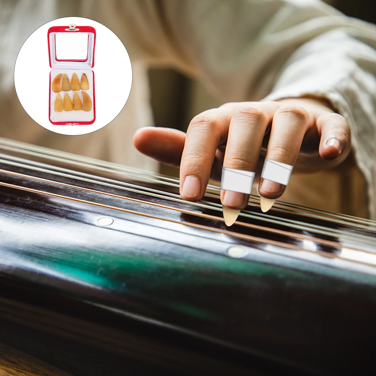 

Guzheng Nails Guqin Instrument Finger Protector Fingertip Protection Covers Practical Pick