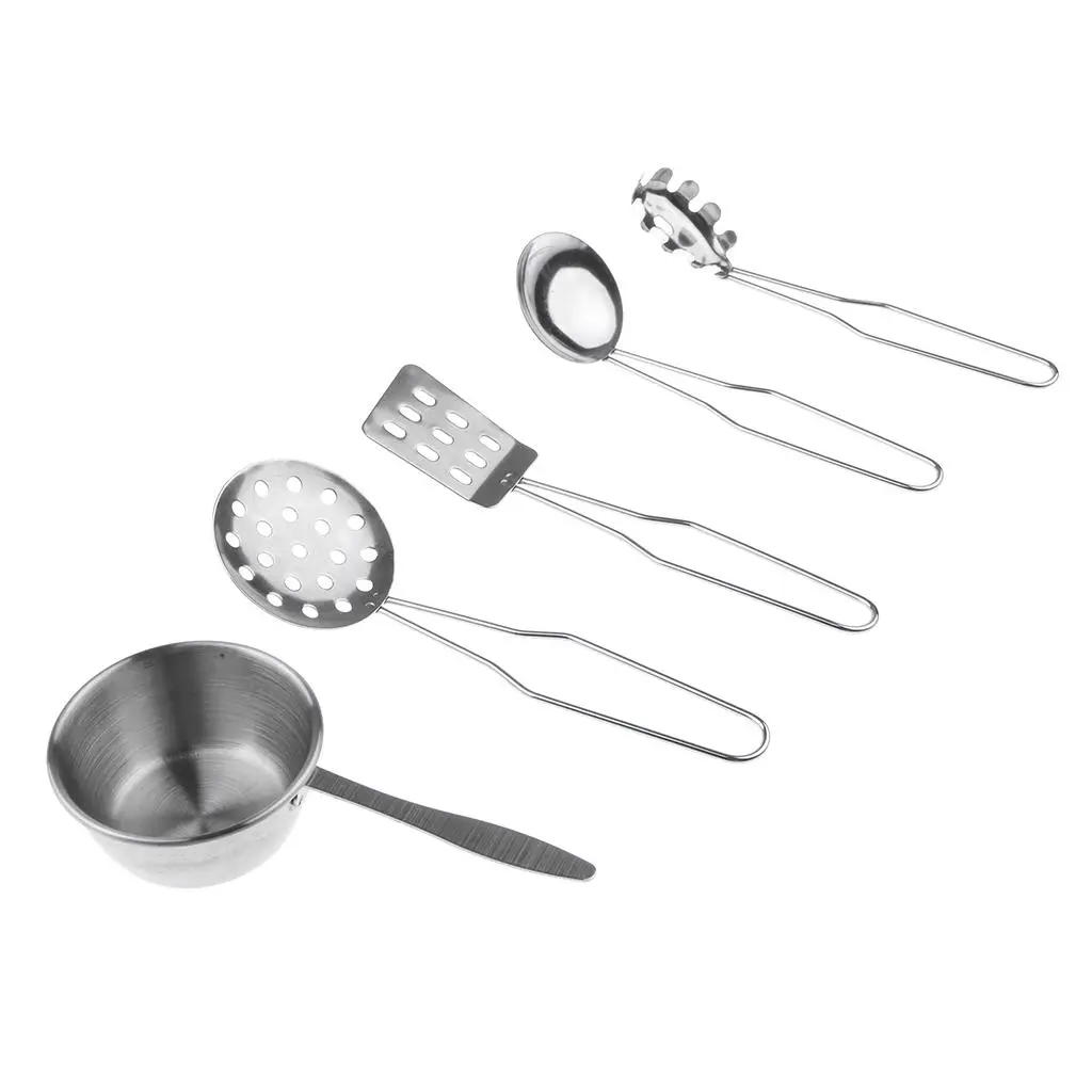 Metal Utensils Playset, All Purpose Kitchen Tool Set - E, 5pcs/Set