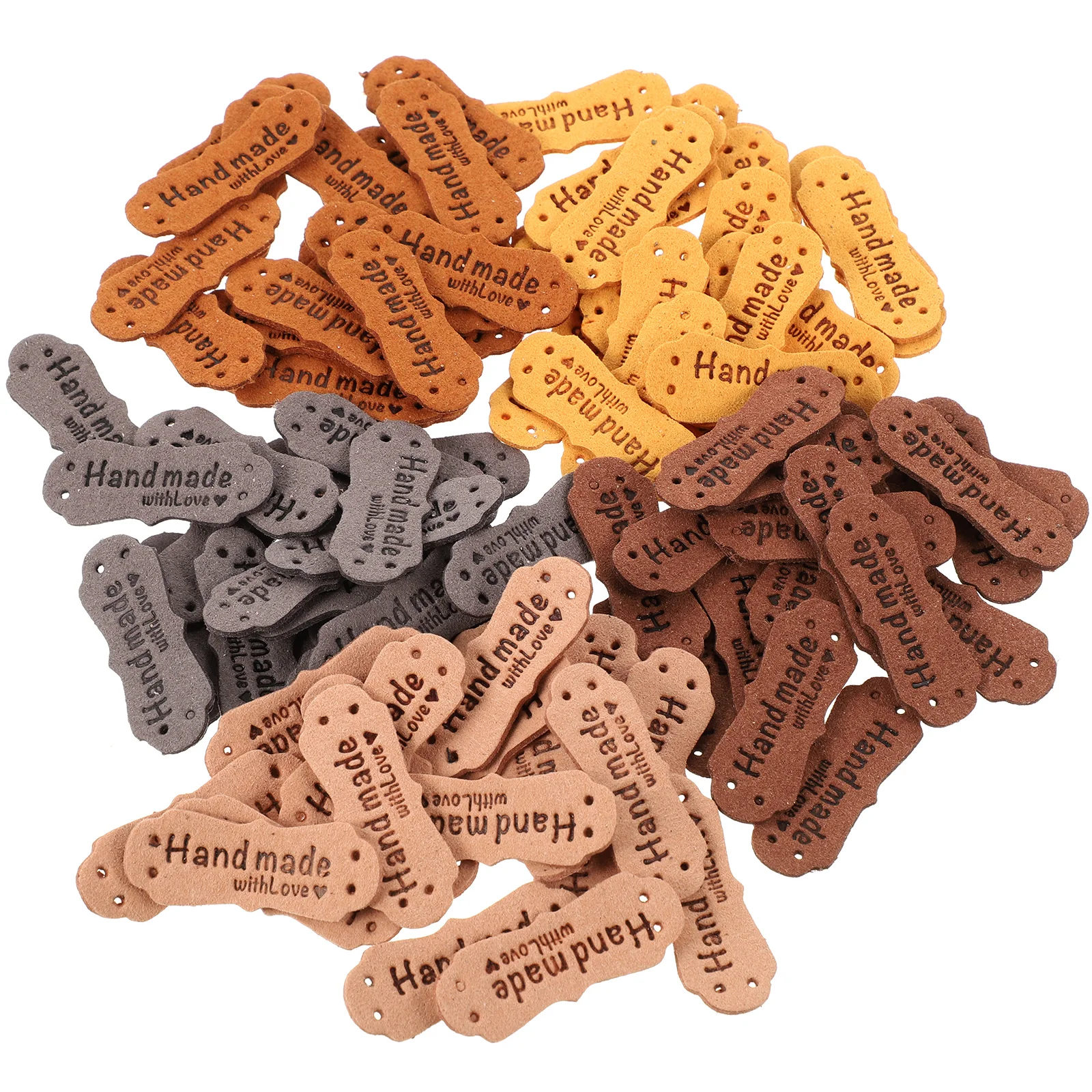 

100pcs Clothing Embossed Label Premium Tags For Jeans Shirts Coats Bags Hats Diy Apparel Handmade Decoration Gift
