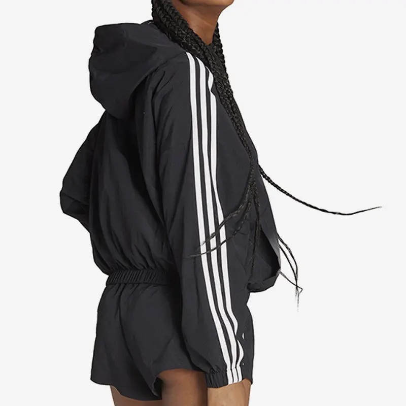 2026 Sport Adidas HT3399 Womens Woven Hooded Jacket Loose Fit Mesh Lined With Pockets Outerwear
