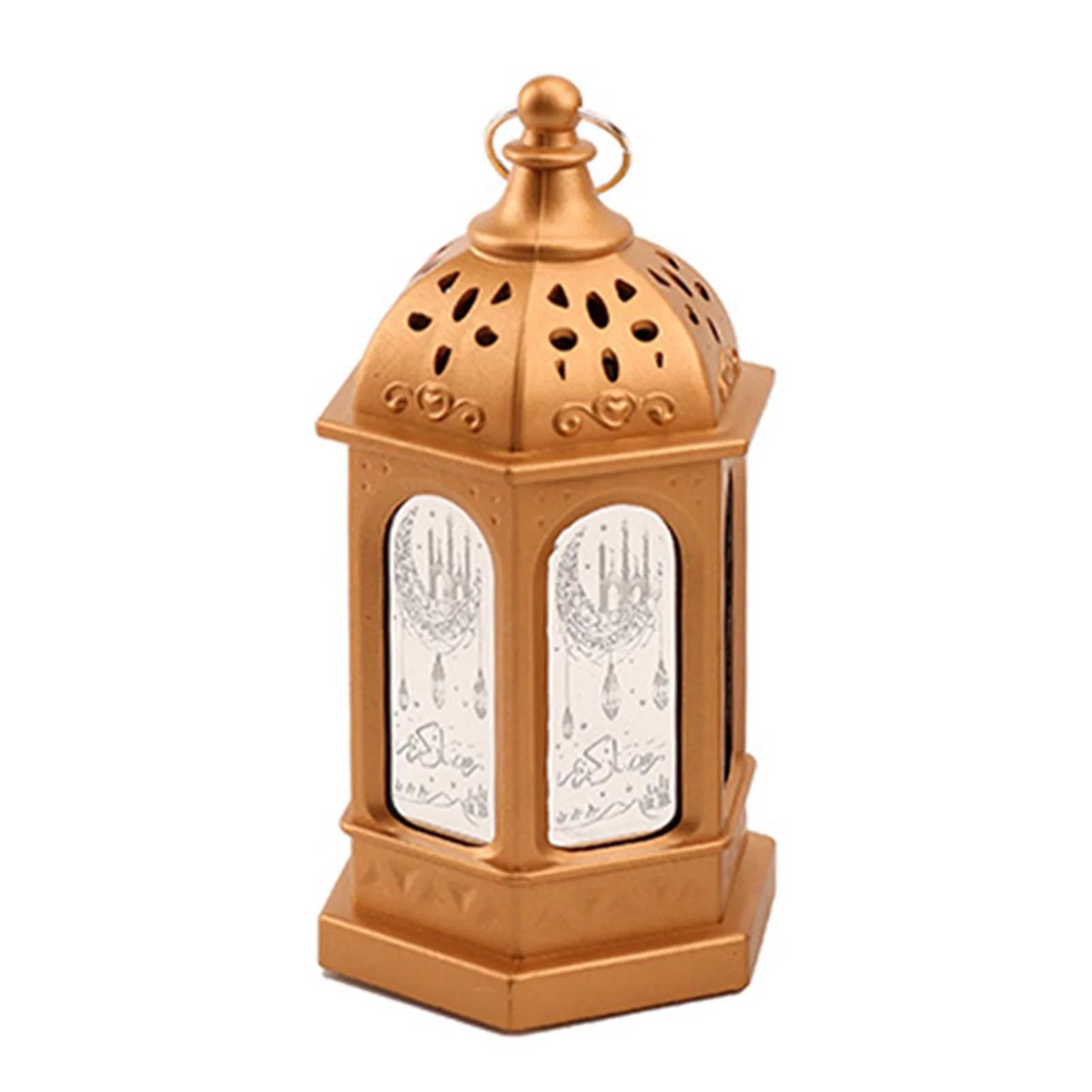 

Eid Mubarak Decoration Lantern Portable Imitation LED Lights Hanging Lantern for Tabletop Indoor Outdoor