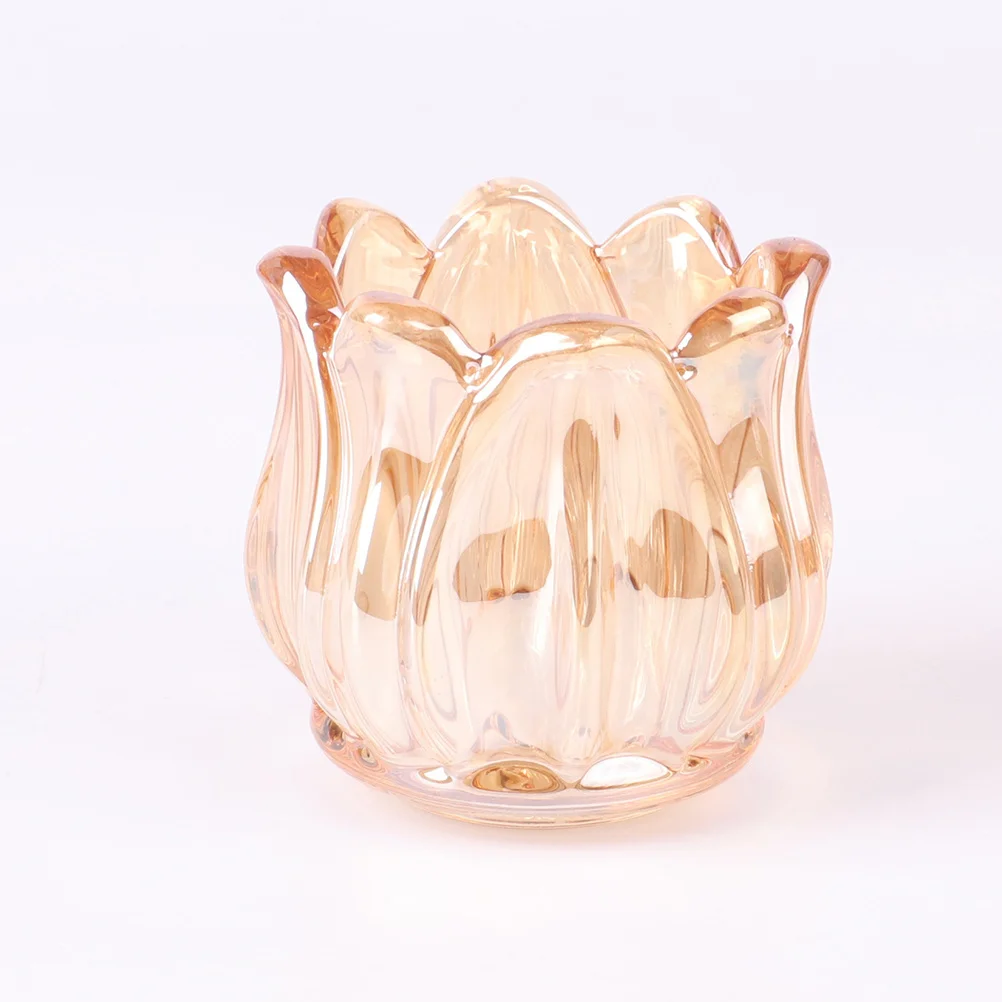 2 قطعة حامل زجاجي أنيق شمعدان مستدق قوي لتزيين المكاتب المنزلية حامل زهور زجاجية