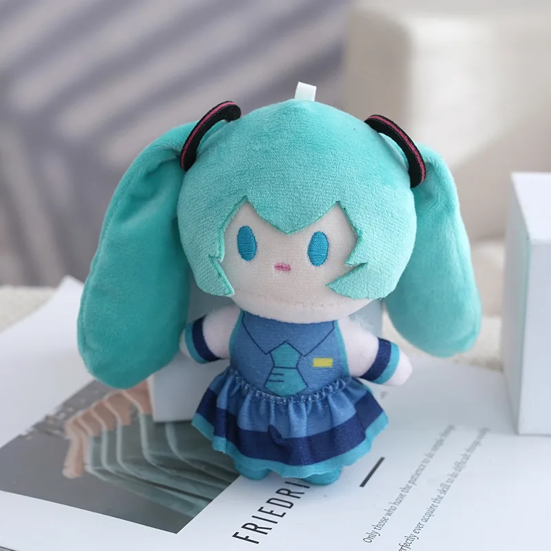 

For Hatsune Miku Plush Keychain Kawaii Anime Plush Toy Cartoon Roll Soft Stuffed Plushie Doll Girl Pillow Home Ornament Gift