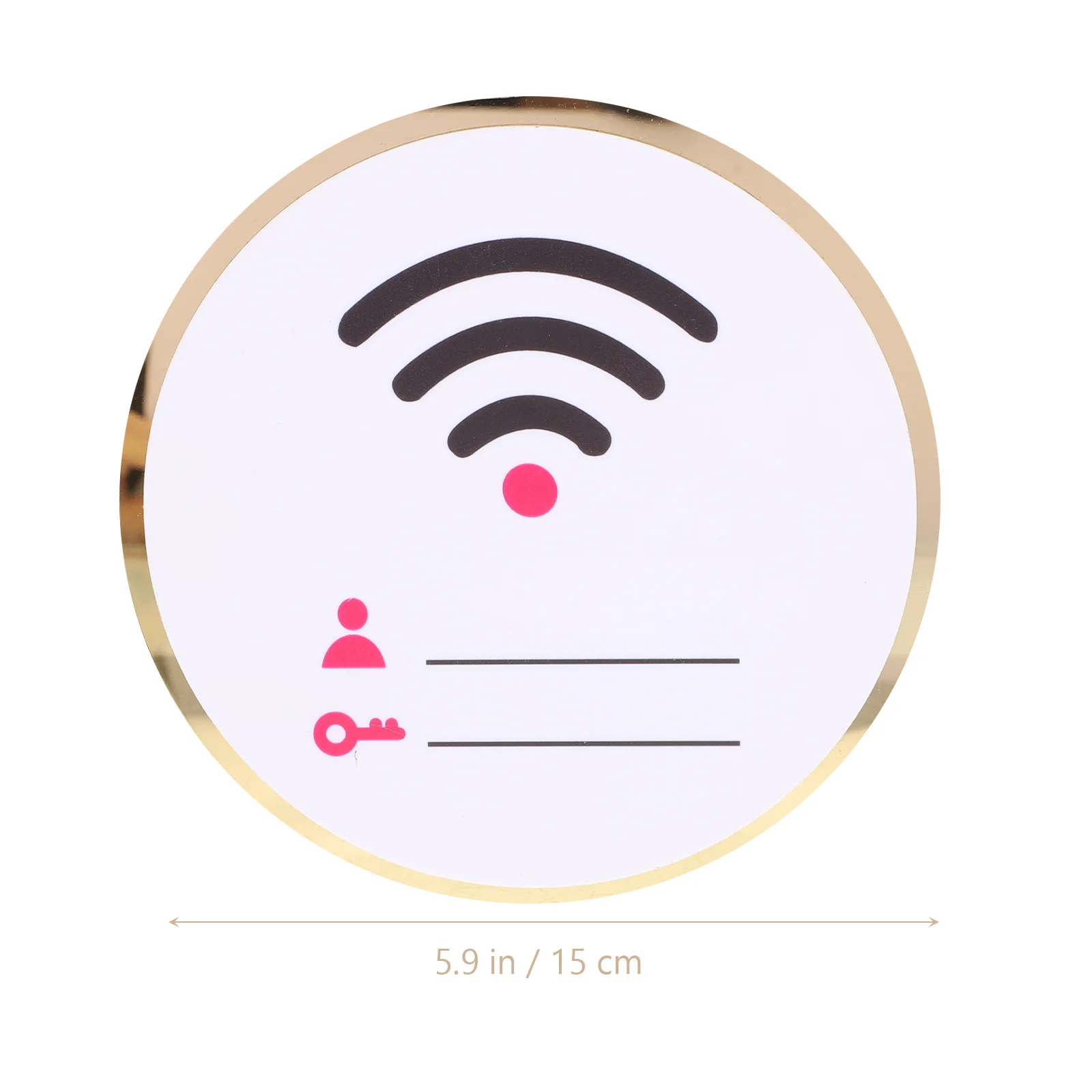 1 قطعة واي فاي تسجيل مستدير الاكريليك جدار جبل فندق واي فاي كلمة المرور تسجيل لمكتب المنزل مقهى ديكور تذكير #3