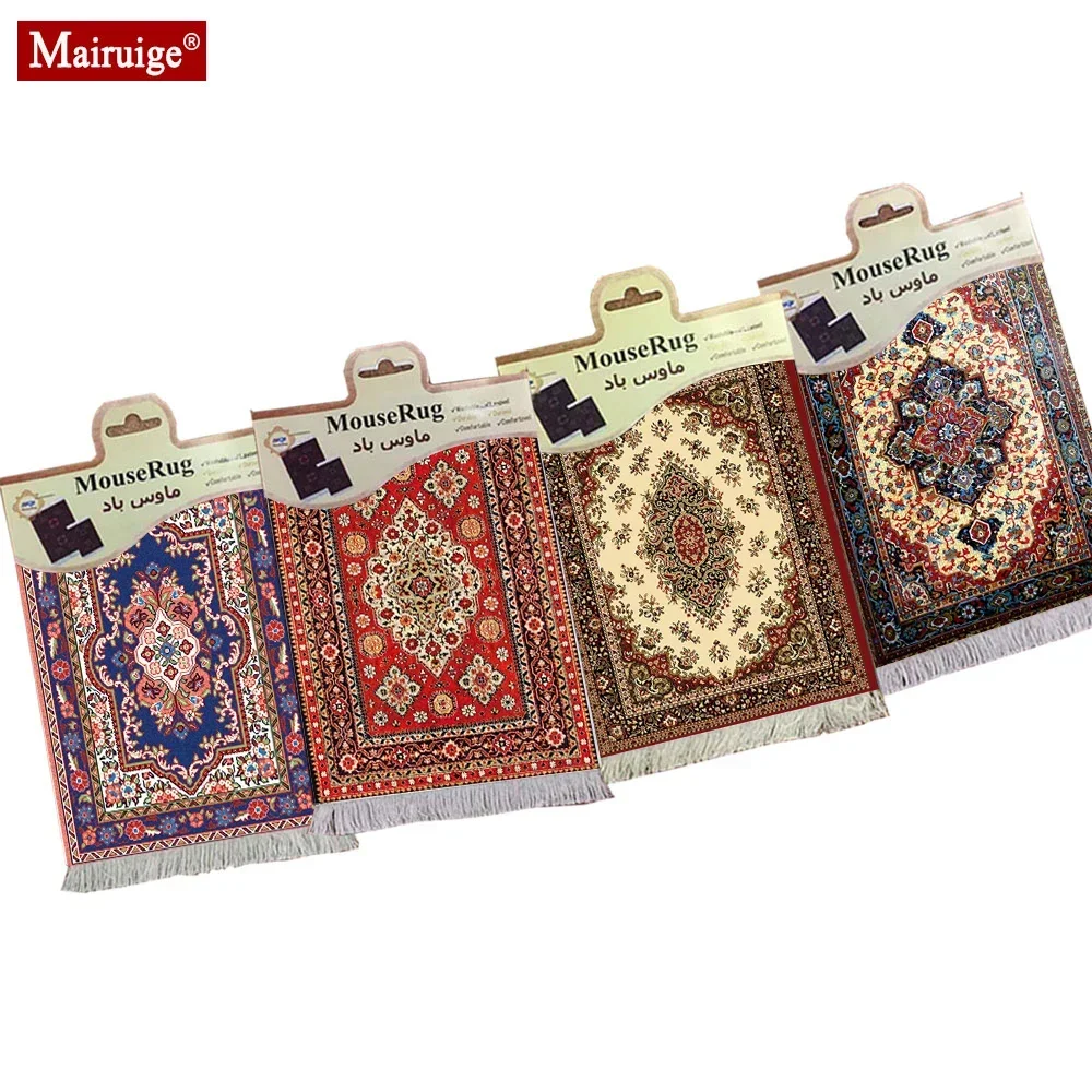 Persian carpet mouse pad direct sales accessories non-slip wear-resistant rubber base with stitched edge keyboard mat for home