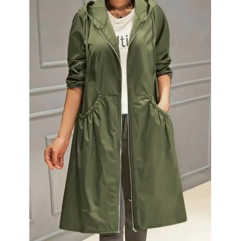 

2026 New Large Size Zipper Hooded Jaet with kets Men's Casual Sportswear Long Sve Autumn Season Seven Sve Length