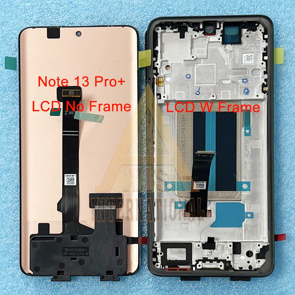 Original 6.67\'\' For Xiaomi Redmi Note 13 Pro 5G LCD Display 2312DRA50C Frame Touch For Redmi Note 13 Pro Plus 2312DRA50C