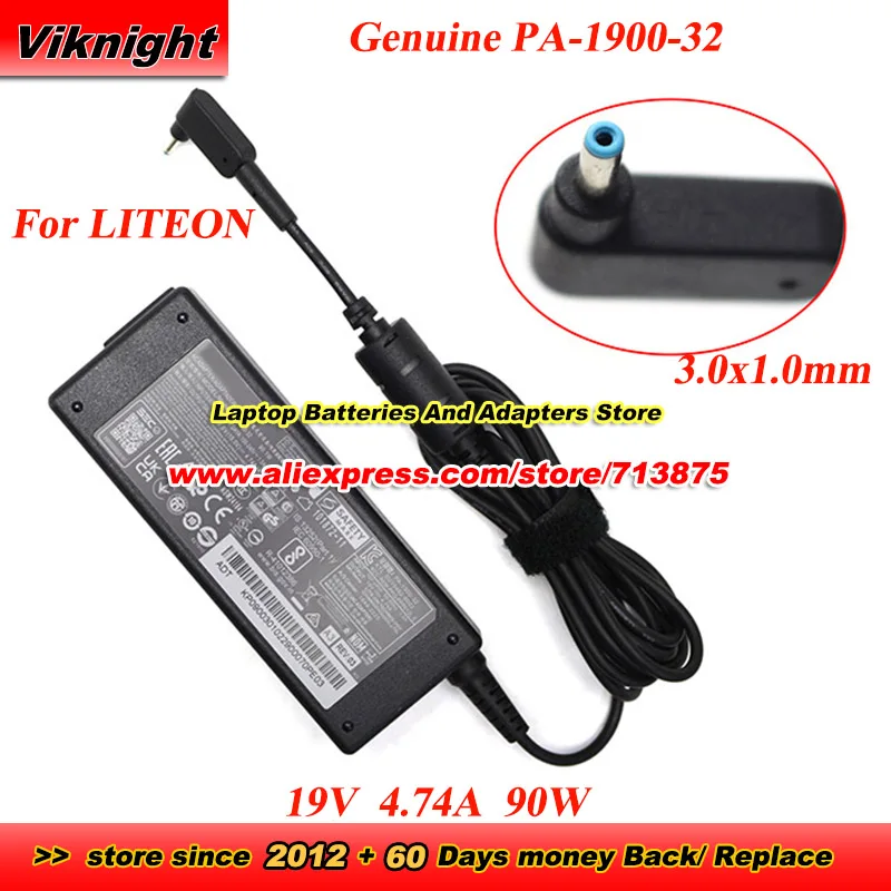 Genuine Liteon 19V 4.74A 90W PA-1900-32 AC Adapter PA-1900-04 PA-1900-05 ADP-90SB BB PA-1900-08 PA-1900-14 PA-1900-88 for ACER