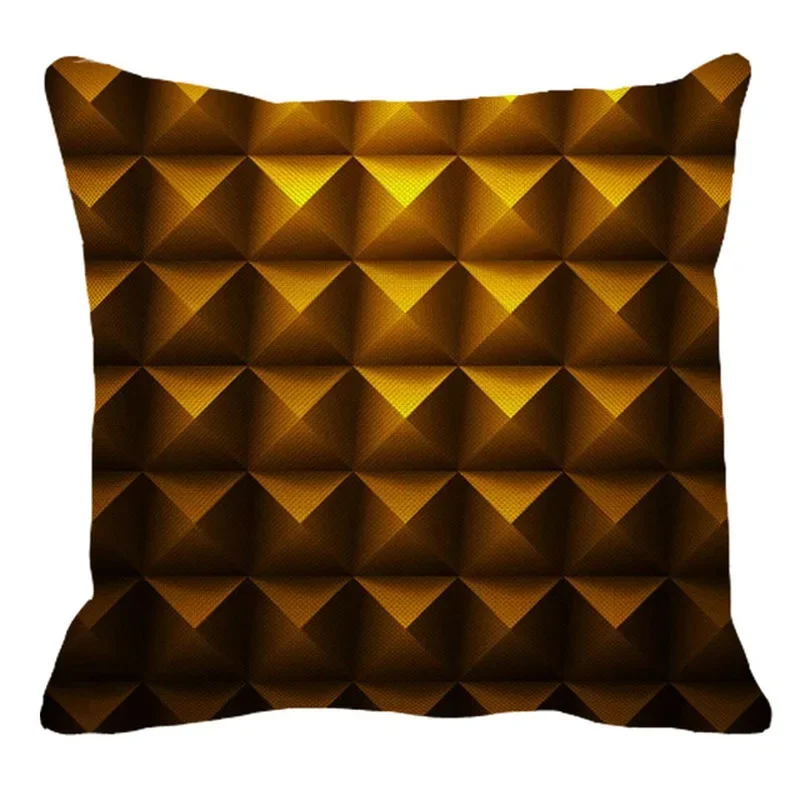 Seamless Geometric Square Linen Cushion Cover, Size 45x45cm, Home Bedroom Office Decoration, Hotel Car Decoration Cushion Cover.