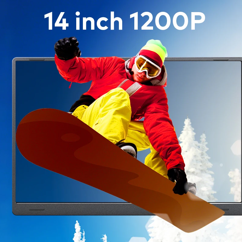 2026 New Arrival 14-Inch Portable IPS Extender 3  Quad Screen  Portable Monitor for Windows & MacOS  with 1 Cable for 3 Displays