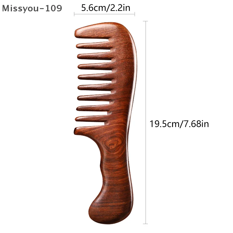 

Natural Sandalwood Hair Combs Anti-Static Wooden Comb Massager Long Wide Tooth Detangle Sandalwood Comb Hair Care Household Gift