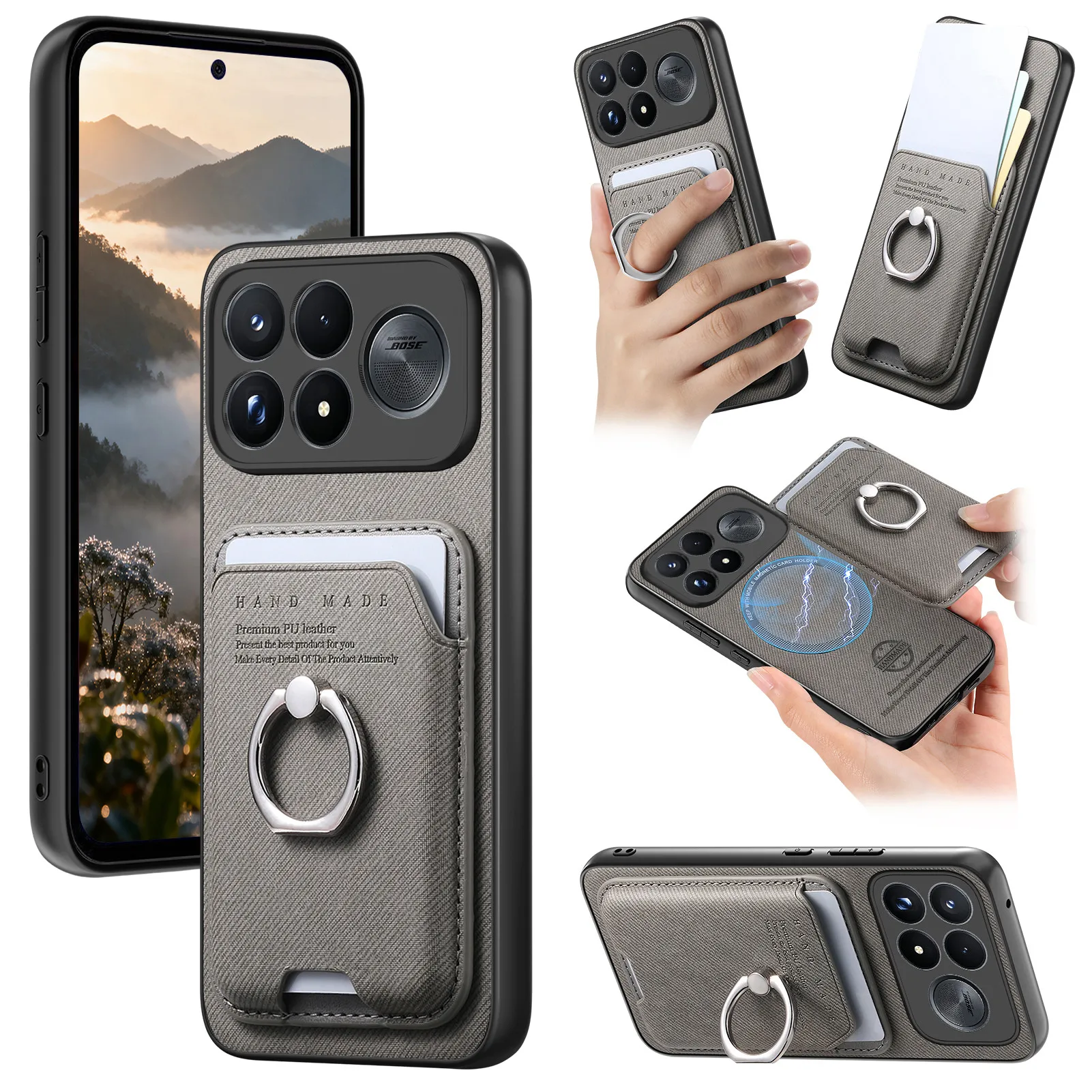 Luxury Magnetic Wallet Leather Card Slot Holder Phone Case For POCO F9 Ultra POCO F9 Pro Shockproof Protection Cover Accessories