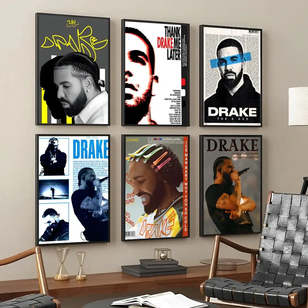 D-Drake Poster Wall Art Wall Stickers Home Living Room Bedroom Bar Office Decor Prints Personalized Gift