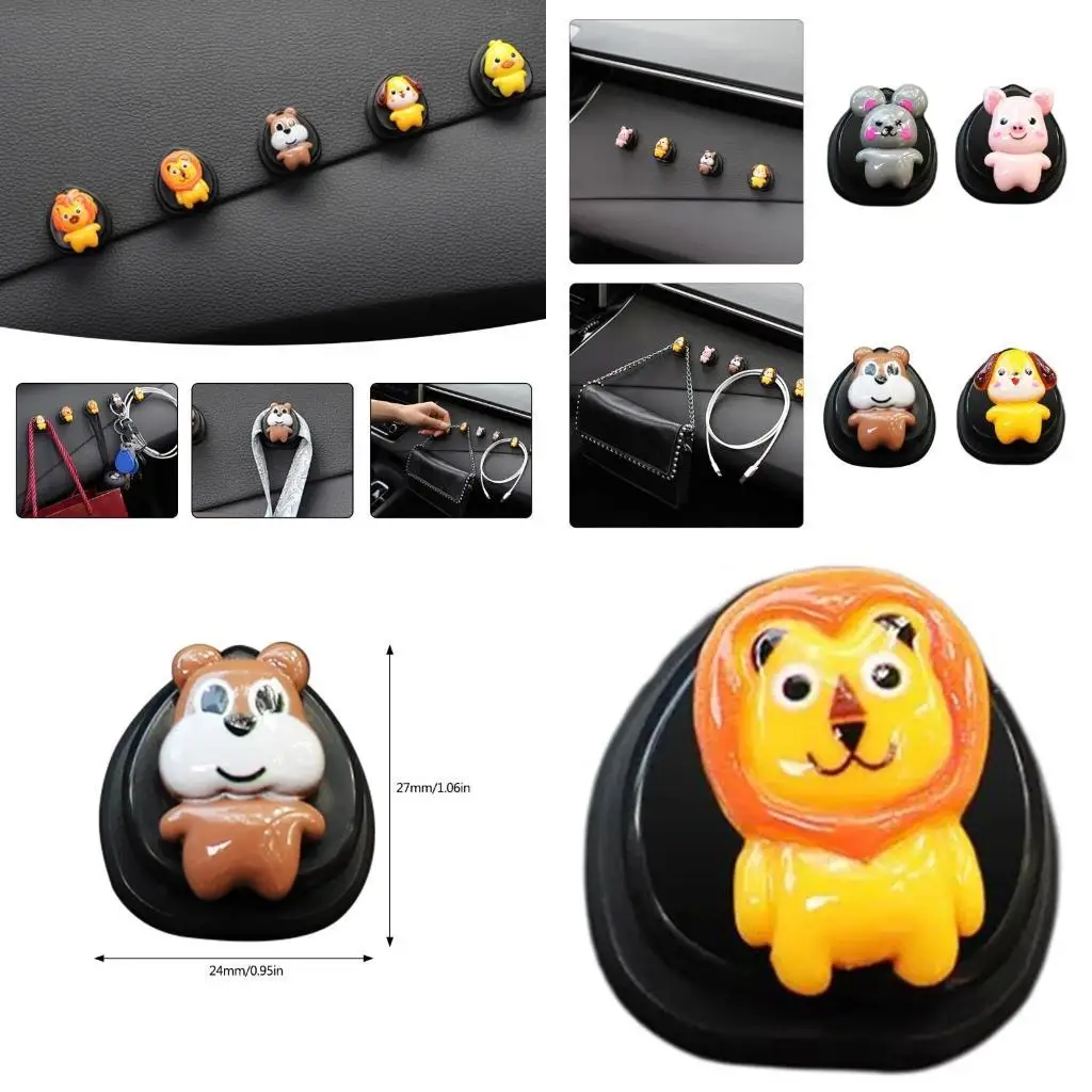 

31BC Car Mini Cartoon Hooks Multifunction Hook Dashboard Mount Decoration Hook