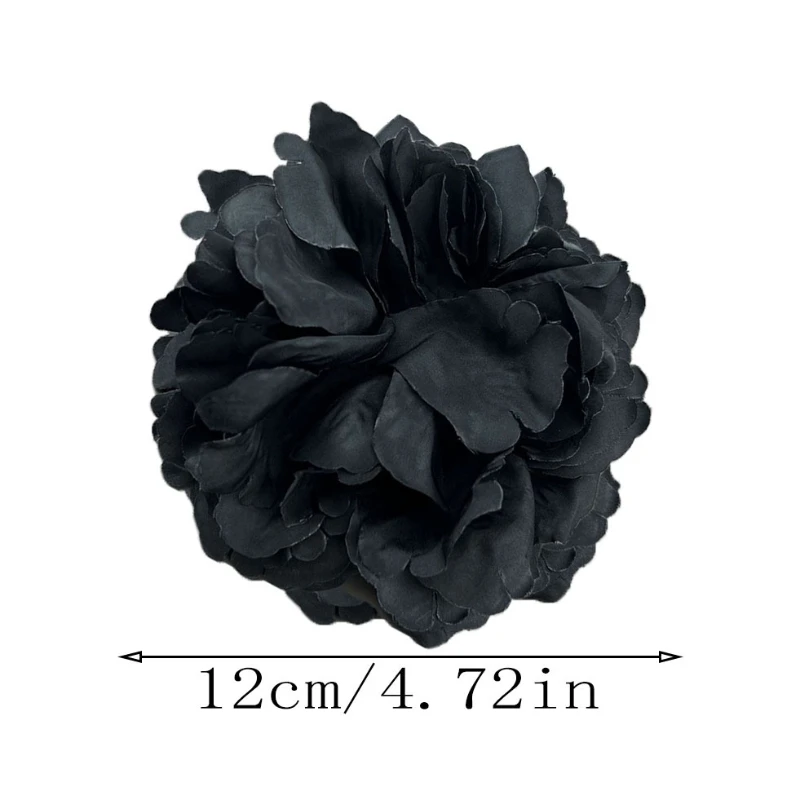 12cm Korean Handcrafted  Fabric Flower Brooch - Expertly Handcrafted Unique Corsage Clothing Accessories for Women