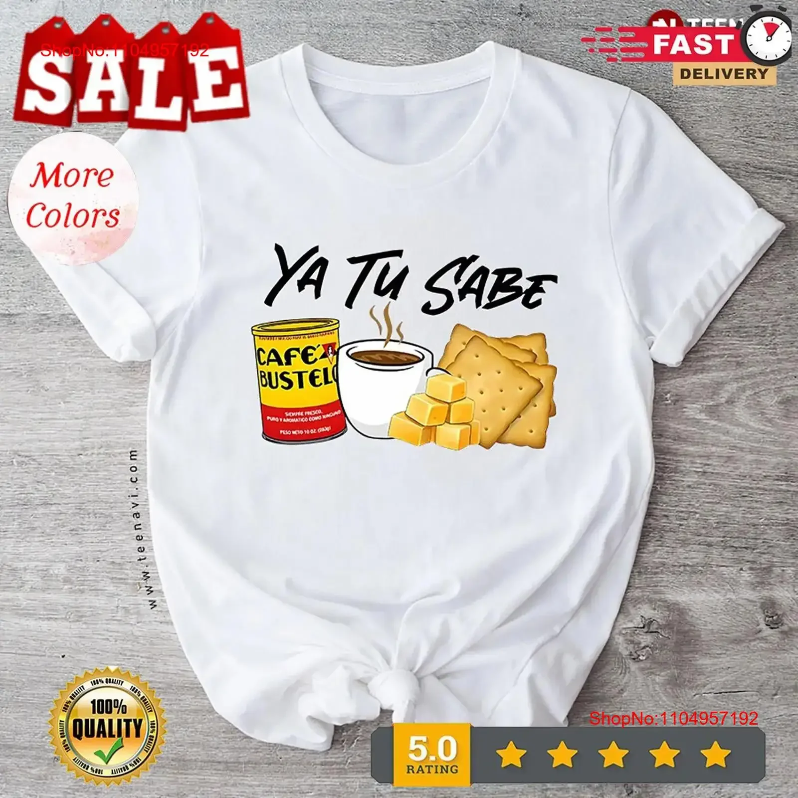 Ya Tu Sabe Cafecito queso Queso Galleta galleta camiseta vintage lavado ropa de calle Casual gráfico cómodo elegante ligeramente